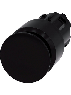 Siemens - 3SU1000-1AA10-0AA0 - SIRIUS ACT Mushroom Push-Button front element Plastic, black, 3SU1000-1AA10-0AA0, Siemens