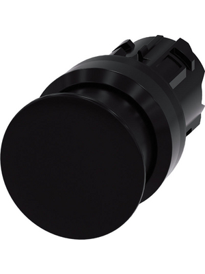 Siemens - 3SU1000-1AD10-0AA0 - SIRIUS ACT Mushroom Push-Button front element Plastic, black, 3SU1000-1AD10-0AA0, Siemens