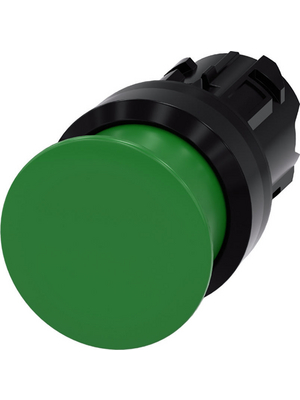 Siemens - 3SU1000-1AD40-0AA0 - SIRIUS ACT Mushroom Push-Button front element Plastic, green, 3SU1000-1AD40-0AA0, Siemens