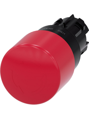 Siemens - 3SU1000-1GB20-0AA0 - SIRIUS ACT Mushroom Push-Button front element Plastic, red, 3SU1000-1GB20-0AA0, Siemens