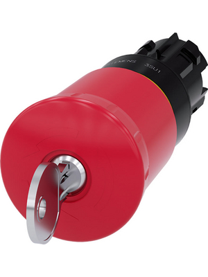 Siemens - 3SU1000-1HS20-0AA0 - SIRIUS ACT Mushroom Push-Button front element Plastic, red, 3SU1000-1HS20-0AA0, Siemens