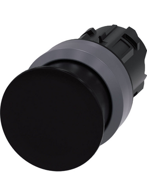 Siemens - 3SU1030-1AD10-0AA0 - SIRIUS ACT Mushroom Push-Button front element Metal, matte, black, 3SU1030-1AD10-0AA0, Siemens