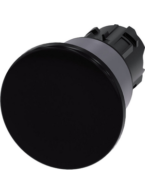 Siemens - 3SU1030-1BA10-0AA0 - SIRIUS ACT Mushroom Push-Button front element Metal, matte, black, 3SU1030-1BA10-0AA0, Siemens