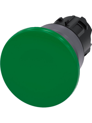 Siemens - 3SU1030-1BD40-0AA0 - SIRIUS ACT Mushroom Push-Button front element Metal, matte, green, 3SU1030-1BD40-0AA0, Siemens