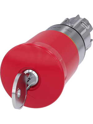 Siemens - 3SU1050-1HS20-0AA0 - SIRIUS ACT Emergency Stop Switch front element Metal, glossy, red, 3SU1050-1HS20-0AA0, Siemens