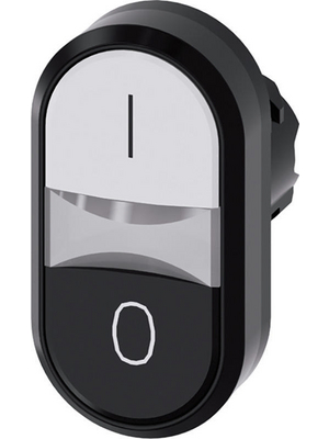 Siemens - 3SU1000-3AB61-0AK0 - SIRIUS ACT Twin Push-Button front element Plastic, white/black, 3SU1000-3AB61-0AK0, Siemens