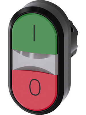 Siemens - 3SU1001-3AB42-0AK0 - SIRIUS ACT Twin Push-Button front element Plastic, red/green, 3SU1001-3AB42-0AK0, Siemens
