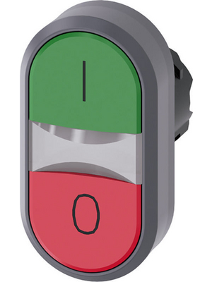 Siemens - 3SU1030-3AB42-0AK0 - SIRIUS ACT Twin Push-Button front element Metal, matte, red/green, 3SU1030-3AB42-0AK0, Siemens