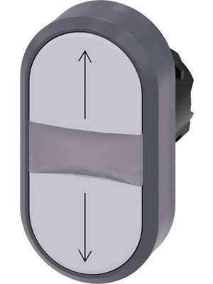 Siemens - 3SU1030-3AB66-0AN0 - SIRIUS ACT Twin Push-Button front element Metal, matte, white/white, 3SU1030-3AB66-0AN0, Siemens