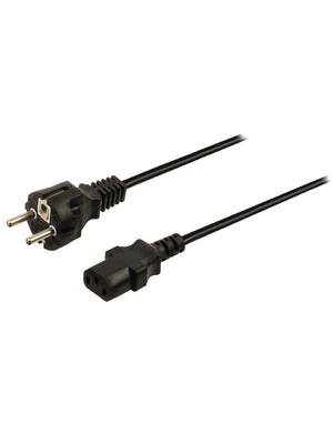 Valueline - VLEP10030B100 - Power Cable Type F (CEE 7/4) IEC-320-C13 10.0 m, VLEP10030B100, Valueline