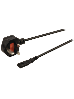Valueline - VLEP11140B20 - Power Cable UK Male IEC-320-C7 2.00 m, VLEP11140B20, Valueline