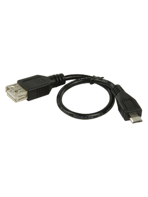 Valueline - VLCP60570B02 - USB Cable 0.20 m black, VLCP60570B02, Valueline