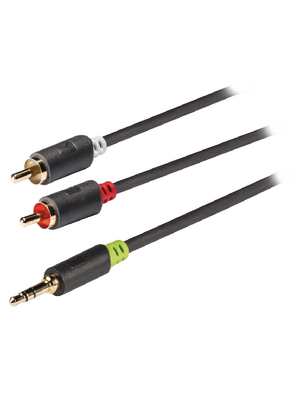 Koenig - KNA22200E05 - Audio cable 0.50 m anthracite, KNA22200E05, K?nig