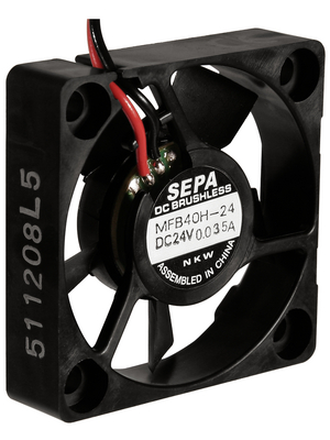 Sepa - MF40H12 - Axial Fan 40 x 40 x 10 mm 10.3 m3/h 12 VDC 0.72...1.08 W, MF40H12, Sepa