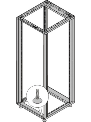 Pentair Schroff - 27230-100 - Adjustable foot, 27230-100, Pentair Schroff