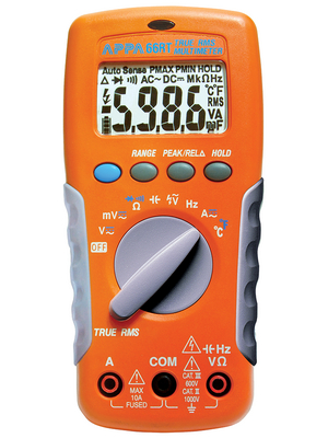 Appa - APPA 66RT - Multimeter digital TRMS AC 6000 digits 1000 VAC 1000 VDC 10 ADC, APPA 66RT, Appa