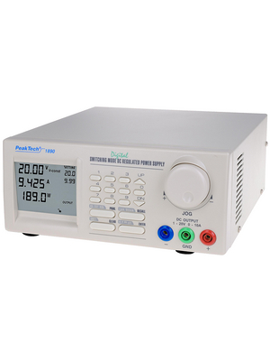 PeakTech - PEAKTECH 1890 - Laboratory Power Supply 1 Ch. 20 VDC 10 A, Programmable, PEAKTECH 1890, PeakTech