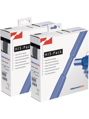 HellermannTyton - HIS-PACK-3,2/1,6-GY - Heat-shrink tubing spool box grey 3.2 mmx1.6 mmx10 m - 300-30324, HIS-PACK-3,2/1,6-GY, HellermannTyton