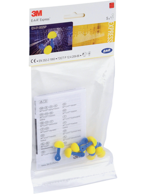 Peltor - EX-01-002SP - Ear plugs PU=Pack of 10 pieces, EX-01-002SP, Peltor