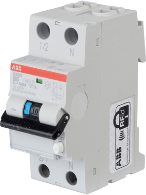 ABB - DS201 B6 A30 - RCD circuit breaker 6 A 30 mA 1 + N 110...253 VAC, DS201 B6 A30, ABB