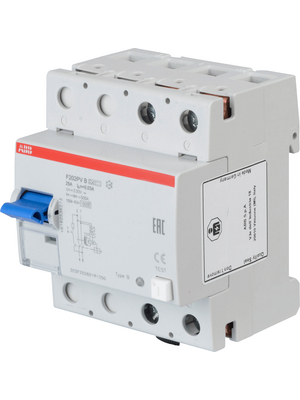 ABB - F202 PV B-25/0,03 - RCD circuit breaker 25 A 30 mA 1 + N, F202 PV B-25/0,03, ABB