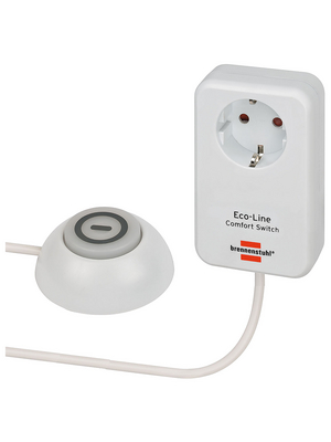 Brennenstuhl - 1508220 - Adapter with switch white Protective contactDE, 1508220, Brennenstuhl