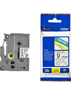 Brother - TZE-132 - Label tape 12 mm red on transparent, TZE-132, Brother