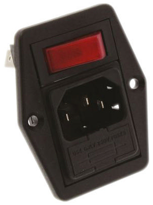 Bulgin - BVB01/Z0000/02 - Plug Combi-Module Faston 6.3 x 0.8 mm 10 A/250 VAC black Screw mounting L + N + PE, BVB01/Z0000/02, Bulgin