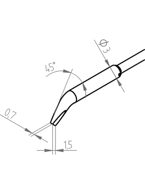Ersa - 0462MDLF015/SB - Soldering tip 1.5 mm PU=Pack of 2 pieces, 0462MDLF015/SB, Ersa