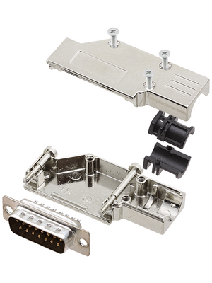 Encitech Connectors - DCMR-FK-15-DBP-K - D-Sub plug kit 15P, DCMR-FK-15-DBP-K, Encitech Connectors