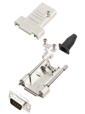 Encitech Connectors - DTSL09-LJSRG-T-DBP-K - D-Sub plug kit 9P, DTSL09-LJSRG-T-DBP-K, Encitech Connectors