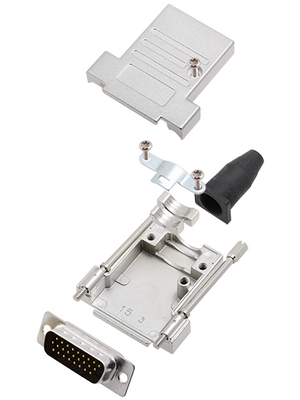 Encitech Connectors - DTSL15-LJSRG-T-HDP26-K - D-Sub HD connector kit 26P, DTSL15-LJSRG-T-HDP26-K, Encitech Connectors