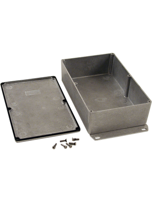 Hammond - 1590WDF - Metal enclosure, Natural aluminum, 119.9 x 187.5 x 56 mm, Die cast aluminium, IP 65, 1590W, 1590WDF, Hammond