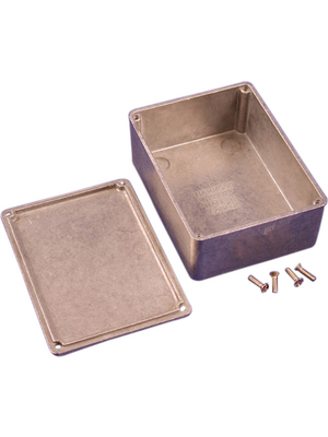 Hammond - 1590S - Metal enclosure, Natural aluminum, 82.4 x 110.5 x 44 mm, Die cast aluminium / Alloy, IP 54, 1590, 1590S, Hammond