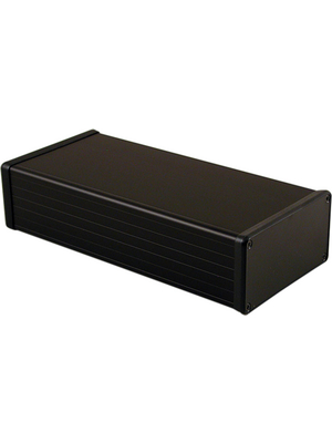 Hammond - 1455N2202BK - Metal enclosure, black, 103 x 220 x 53 mm, Aluminium, 1455N2202BK, Hammond