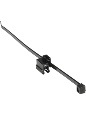 HellermannTyton - T50ROSEC5B PA66HS/PA66HIRHS BK 500 - Cable Tie with Edge Clip sideway - Parallel / Edge 1-3 mm 200 mm x 4.6 mm, T50ROSEC5B PA66HS/PA66HIRHS BK 500, HellermannTyton