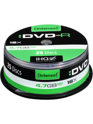 Intenso - 4101154 - DVD-R 4.7 GB Spindle of 25, 4101154, Intenso