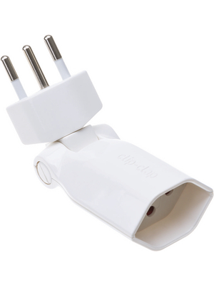 Max Hauri - 128964 - Foldable plug-in socket clip-clap?, Type J (T13), white, 128964, Max Hauri