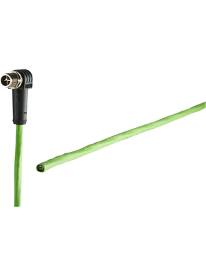 Metz Connect - 142M2X90020 - Ethernet cable assembly, M12 90, PUR, green, 142M2X90020, Metz Connect