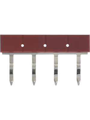 Omron Industrial Automation - PYDN-6.2-040R - Short bar;Short bar, red, Pitch=6.2 mm, Poles=4, PYDN-6.2-040R, Omron Industrial Automation