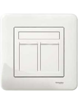 Schneider Electric - EXXACT LEXCOM PLAN 2XKAT6 - Data socket, 87 x 87 x 12 mm, white, EXXACT LEXCOM PLAN 2XKAT6, Schneider Electric