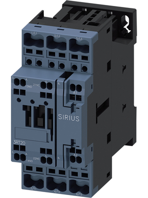 Siemens - 3RT2026-2AF00 - Contactor 110 VAC  50 Hz 3 NO 1 NO+1 NC Spring Clamp Terminals, 3RT2026-2AF00, Siemens