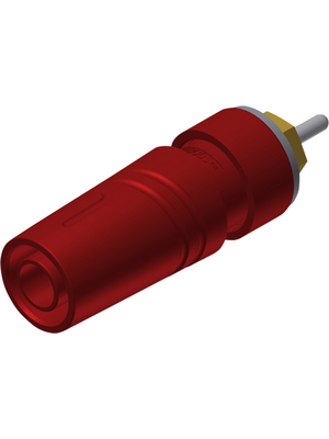 SKS Kontakttechnik - SAB 2630 S1,9 Au red - Laboratory socket ? 4 mm red CAT II 43 mm, SAB 2630 S1,9 Au red, SKS Kontakttechnik