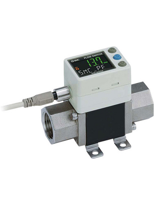 SMC - PF3W711-F06-BN-M - Digital flow switch 0.2 % 7...140 l/min G3/4" / G1/2", PF3W711-F06-BN-M, SMC