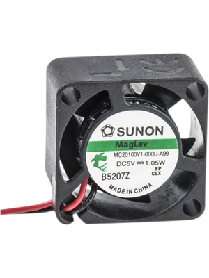 Sunon - MC20100V2-000U-A99 - Axial fan 20 x 20 x 10 mm 3.2 m3/h 5 VDC 1.05...1.21 W, MC20100V2-000U-A99, Sunon
