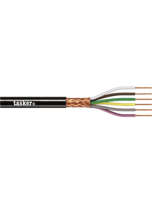 Tasker - C2050 - Data cable shielded   2  x0.50 mm2 Copper strand PVC black, C2050, Tasker