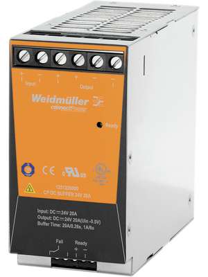 Weidmller - CP DC BUFFER 24V 20A - DC-UPS 20 A, CP DC BUFFER 24V 20A, Weidmller