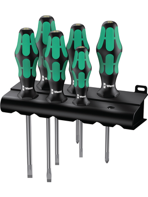 Wera - 334/6 Rack - Screwdriver set 6 p., 334/6 Rack, Wera