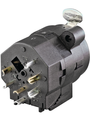 Amphenol - ACJC6S BULK - XLR, Receptacle 6 N/A C PCB black, ACJC6S BULK, Amphenol