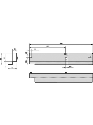Pentair Schroff - 20119-106 - Slide rail, 20119-106, Pentair Schroff